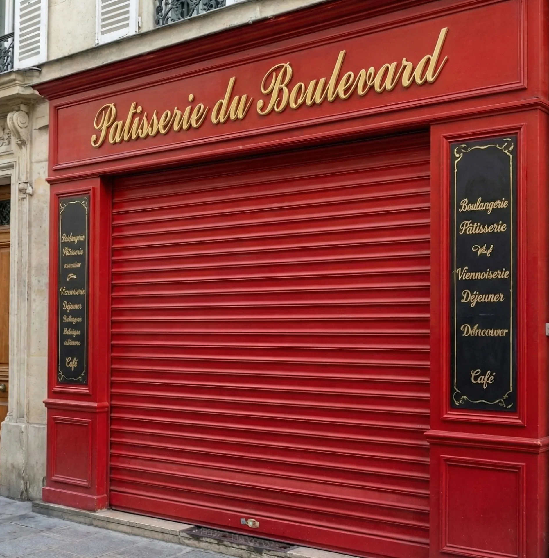 Équipe DRM Aubervilliers rideau métallique